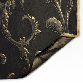 Extra Wide Vine Upholstery Jacquard Fabric SV570996 1 Black / Gold 3
