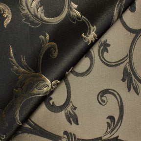 Extra Wide Vine Upholstery Jacquard Fabric SV570996 1 Black / Gold 4