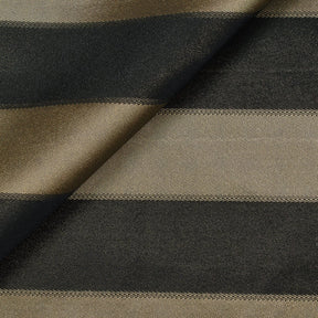 Extra Wide Striped Upholstery Jacquard Fabric SV570997 Black / Gold A3