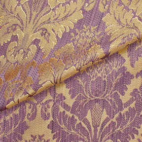 Extra Wide Floral Damask Upholstery Jacquard Fabric SV570998 1 Lilac / Gold 4