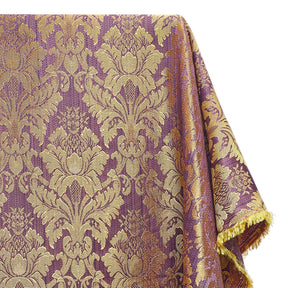 Extra Wide Floral Damask Upholstery Jacquard Fabric SV570998 1 Lilac / Gold 1