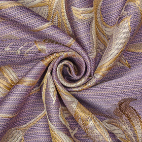 Extra Wide Bloom Upholstery Jacquard Fabric SV570999 1 Lilac / Gold 2