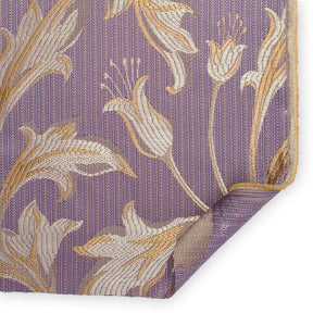 Extra Wide Bloom Upholstery Jacquard Fabric SV570999 1 Lilac / Gold 3