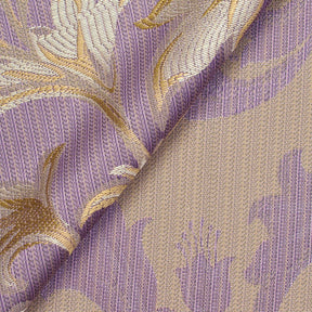 Extra Wide Bloom Upholstery Jacquard Fabric SV570999 1 Lilac / Gold 4