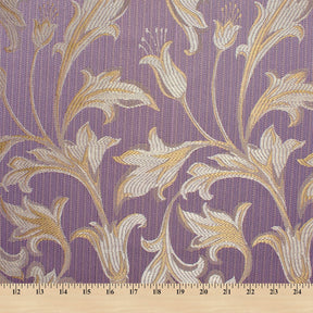 Extra Wide Bloom Upholstery Jacquard Fabric SV570999 1 Lilac / Gold 5