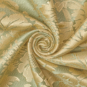 Extra Wide Floral Damask Upholstery Jacquard Fabric SV571005 Sage Green / Gold 2