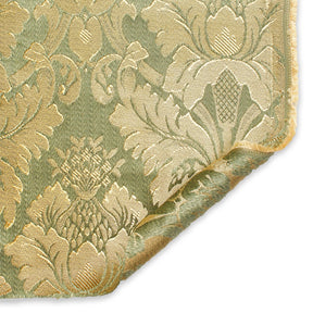 Extra Wide Floral Damask Upholstery Jacquard Fabric SV571005 Sage Green / Gold 3