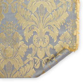 Extra Wide Floral Damask Upholstery Jacquard Fabric SV570990 1 Baby Blue / Gold 3