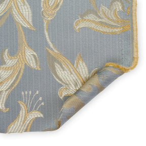 Extra Wide Bloom Upholstery Jacquard Fabric SV570991 1 Baby Blue / Gold 3