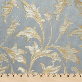 Extra Wide Bloom Upholstery Jacquard Fabric SV570991 1 Baby Blue / Gold 5
