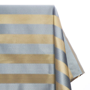 Extra Wide Striped Upholstery Jacquard Fabric SV574802 Baby Blue / Gold A1