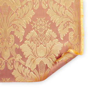 Extra Wide Floral Damask Upholstery Jacquard Fabric SV571015 1 Pink / Gold 3