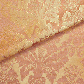 Extra Wide Floral Damask Upholstery Jacquard Fabric SV571015 1 Pink / Gold 4