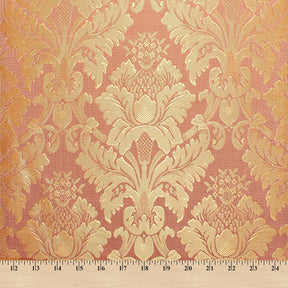 Extra Wide Floral Damask Upholstery Jacquard Fabric SV571015 1 Pink / Gold 5