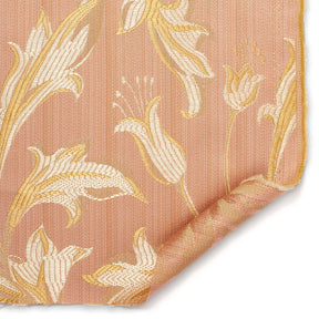 Extra Wide Bloom Upholstery Jacquard Fabric SV571016 1 Pink / Gold 3