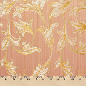 Extra Wide Bloom Upholstery Jacquard Fabric SV571016 1 Pink / Gold 5