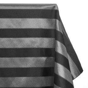 Extra Wide Striped Upholstery Jacquard Fabric SV571023 Black / Silver A1