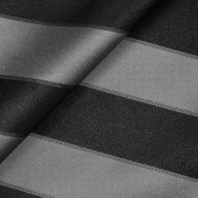 Extra Wide Striped Upholstery Jacquard Fabric SV571023 Black / Silver A3