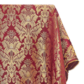 Extra Wide Floral Damask Upholstery Jacquard Fabric SV571024 1 Burgundy / Gold 1