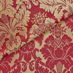 Extra Wide Floral Damask Upholstery Jacquard Fabric SV571024 1 Burgundy / Gold 4