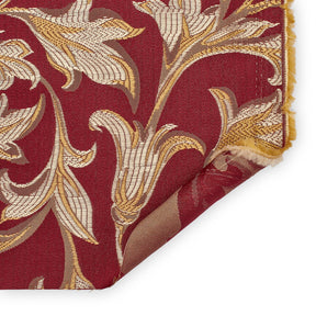 Extra Wide Bloom Upholstery Jacquard Fabric SV571025 1 Burgundy / Gold 3