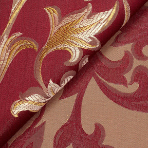Extra Wide Bloom Upholstery Jacquard Fabric SV571025 1 Burgundy / Gold 4