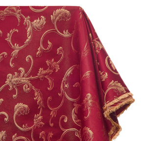 Extra Wide Vine Upholstery Jacquard Fabric SV571026 1 Burgundy / Gold 1