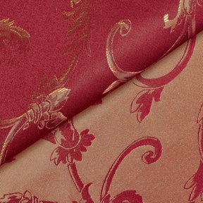 Extra Wide Vine Upholstery Jacquard Fabric SV571026 1 Burgundy / Gold 4