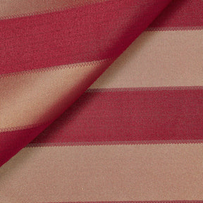 Extra Wide Striped Upholstery Jacquard Fabric SV571027 Burgundy / Gold A3