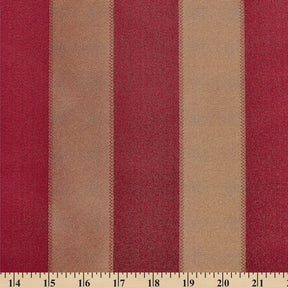 Extra Wide Striped Upholstery Jacquard Fabric SV571027 Burgundy / Gold A9