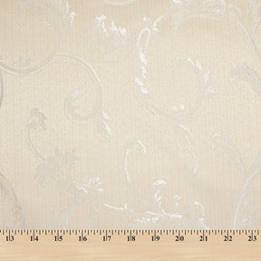 Extra Wide Vine Upholstery Jacquard Fabric SV571048 1 White / Beige 5