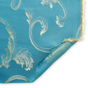 Extra Wide Vine Upholstery Jacquard Fabric SV571037 Turquoise / Gold 3