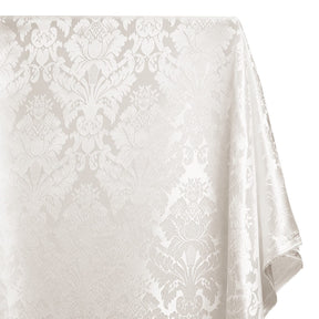 Extra Wide Floral Damask Upholstery Jacquard Fabric SV571040 1 White / White 1