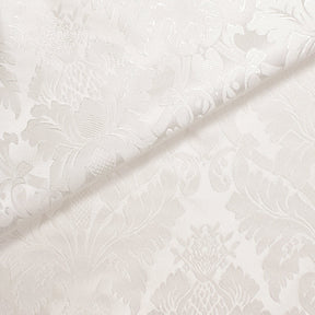 Extra Wide Floral Damask Upholstery Jacquard Fabric SV571040 1 White / White 4