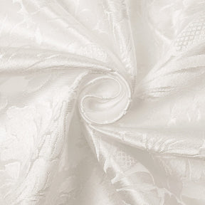 Extra Wide Floral Damask Upholstery Jacquard Fabric SV571040 1 White / White 2
