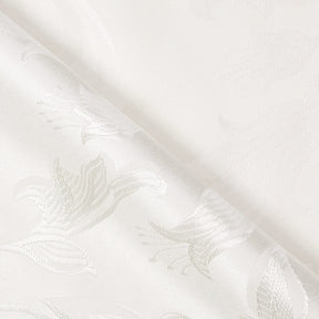 Extra Wide Bloom Upholstery Jacquard Fabric SV571041 1 White / White 4