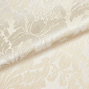 Extra Wide Floral Damask Upholstery Jacquard Fabric SV571046 1 White / Beige 4