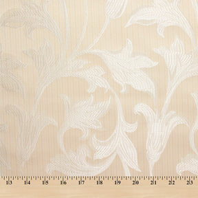 Extra Wide Bloom Upholstery Jacquard Fabric SV571047 1 White / Beige 5