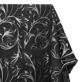 Extra Wide Bloom Upholstery Jacquard Fabric SV571021 1 Black / Silver 1