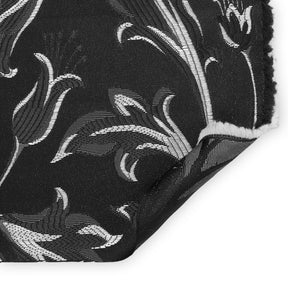 Extra Wide Bloom Upholstery Jacquard Fabric SV571021 1 Black / Silver 3