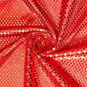 American Trans Knit Confetti Dot Sequins Fabric SV571590 Red / Red 1