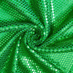 American Trans Knit Confetti Dot Sequins Fabric SV571591 Kelly Green / Kelly Green 1