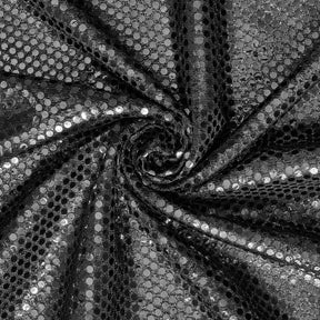 American Trans Knit Confetti Dot Sequins Fabric SV571593 Black / Black 1