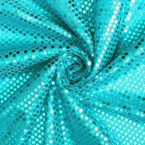 American Trans Knit Confetti Dot Sequins Fabric SV571598 Turquoise / Turquoise 1