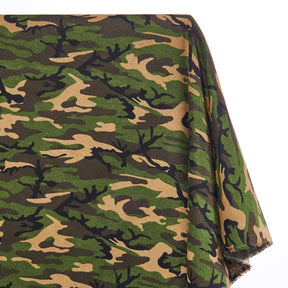 Camouflage Printed Cotton Flannel Fabric SV573554 Green A1