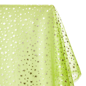 Crystal Organza Printed Fabric SV573709 Apple Green 1