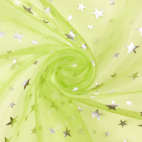 Crystal Organza Printed Fabric SV573709 Apple Green 2