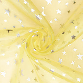Crystal Organza Printed Fabric SV573710 Yellow 2