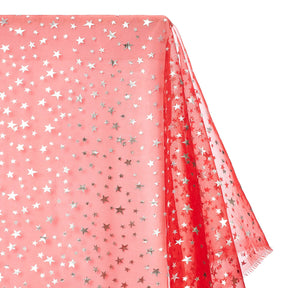 Crystal Organza Printed Fabric SV573713 Red 1