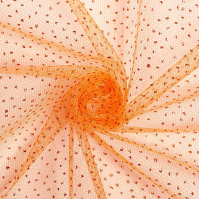Sparkle Glitter Tulle Fabric SV573740 Orange 1